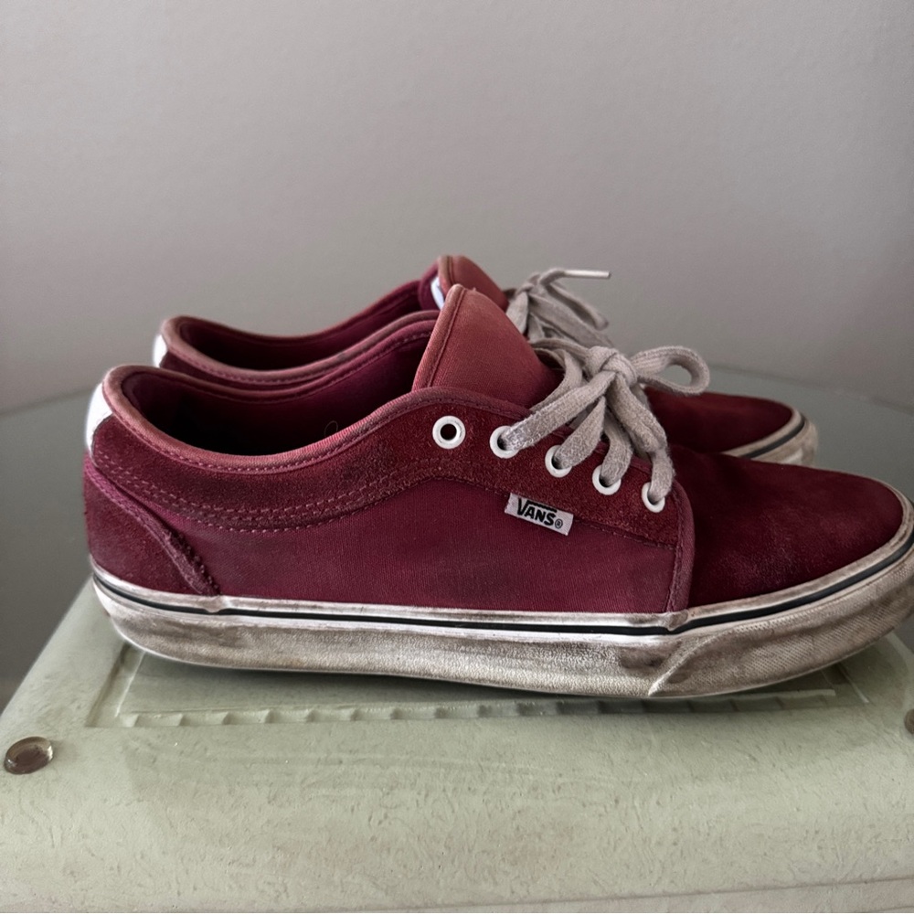 Vans Maroon Canvas Sneakers 10.5
